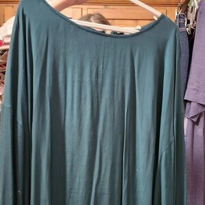 4X - Emerald green blouse